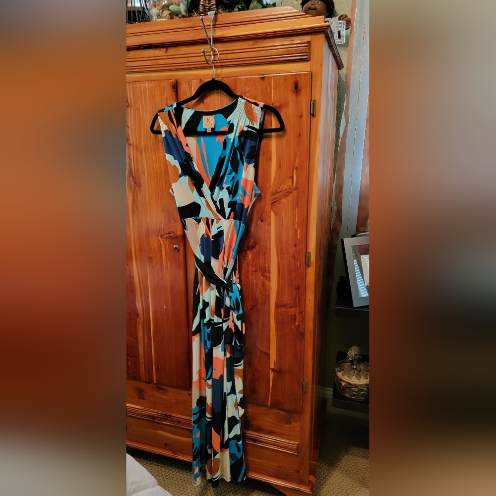 Multi-colored maxi dress